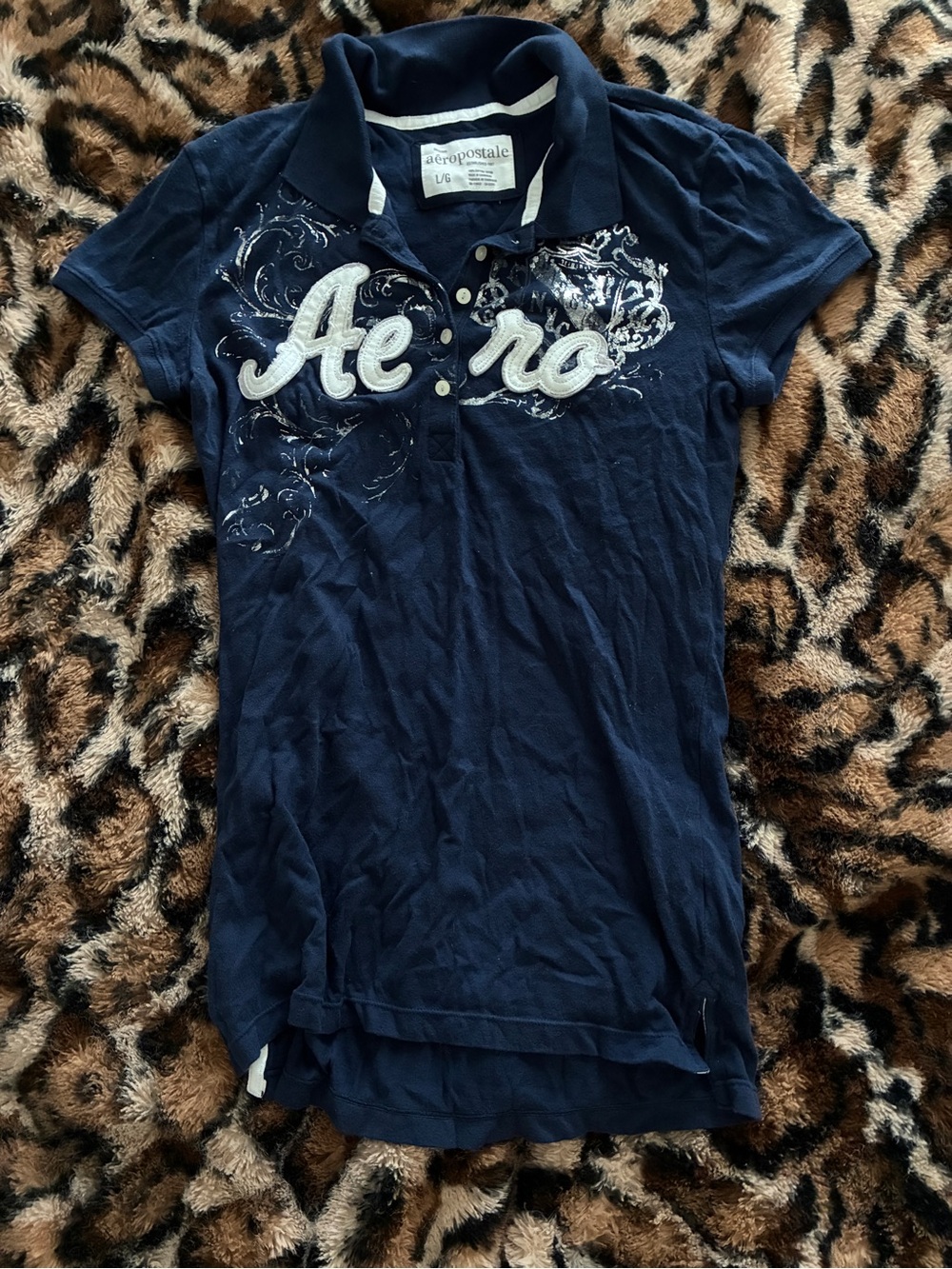 2000s aeropostale polo navy blue